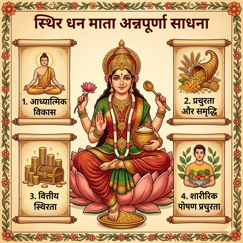 स्थिर धन माता अन्नपूर्णा साधना(Stable Wealth Maa Annapurna Sadhana)