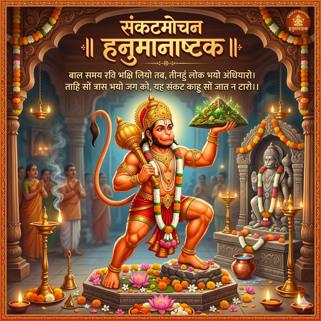 संकटमोचन हनुमानाष्टक(Sankat Mochan Hanumanashtak)