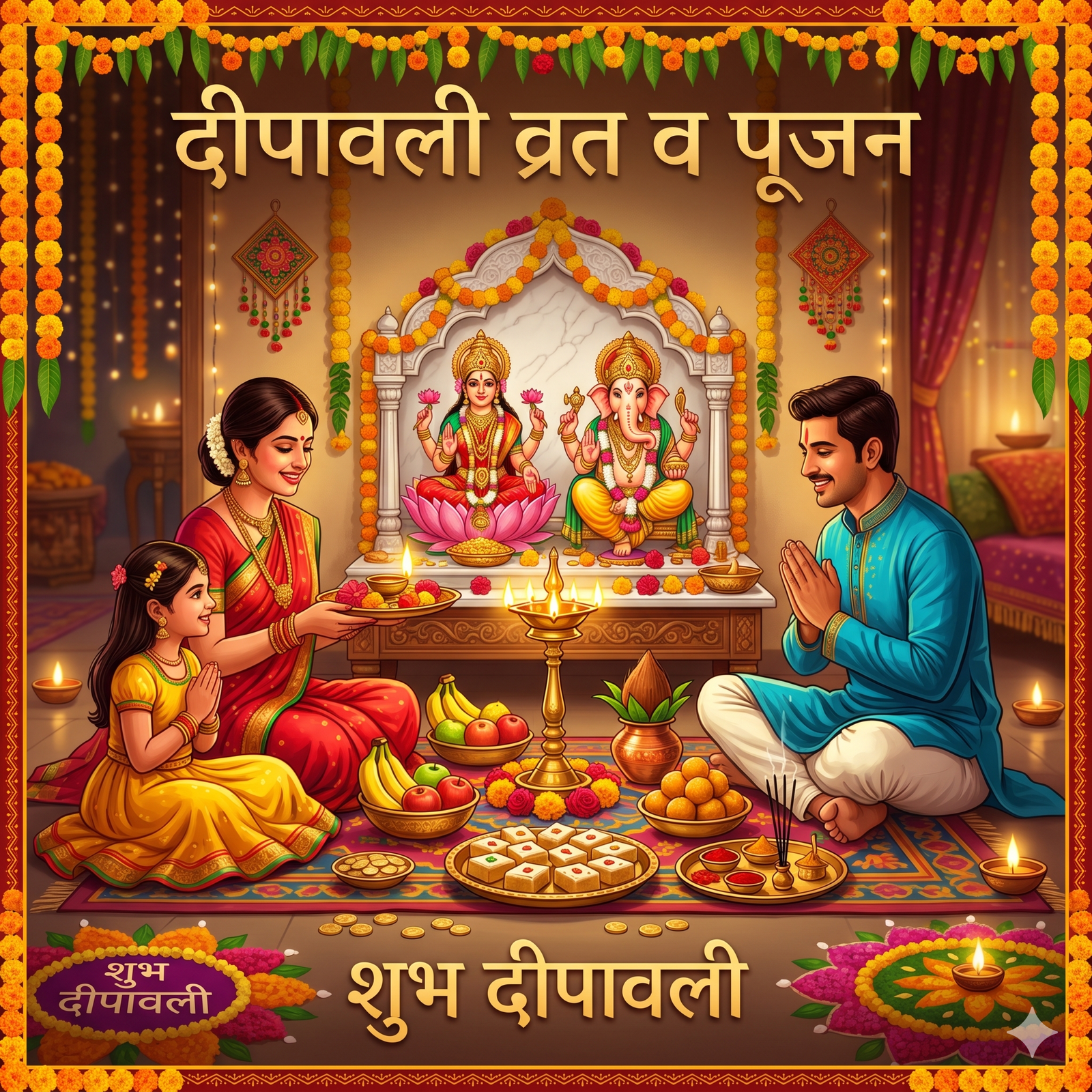 दीपावली व्रत/पूजन (Deepawali fast/pujan)