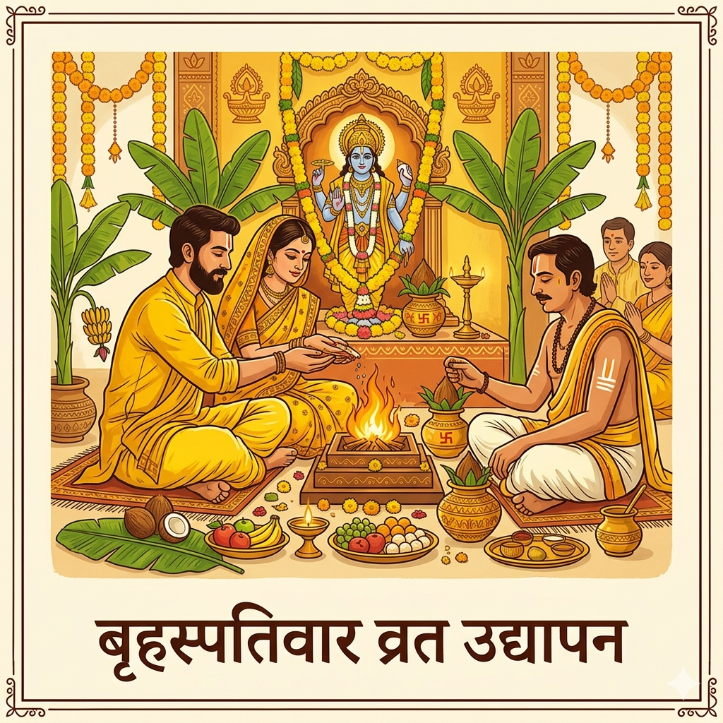 बृहस्पतिवार व्रत उद्यापन(Brihaspativar vrat udyapan)