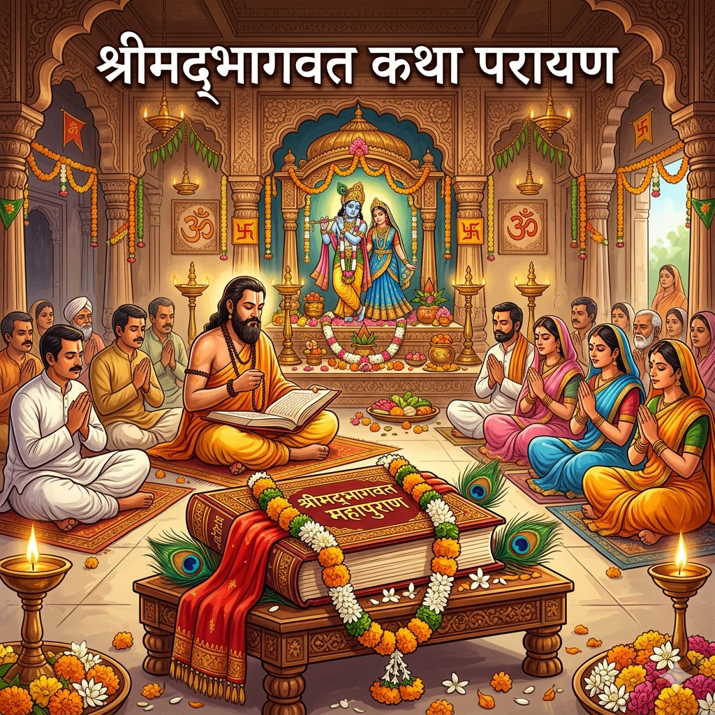 श्रीमद्भागवत कथा परायण(Shrimad Bhagwat Katha Paarayan)