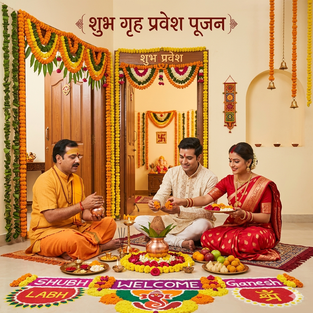 नवीन गृह प्रवेश पूजन (New home entrance)