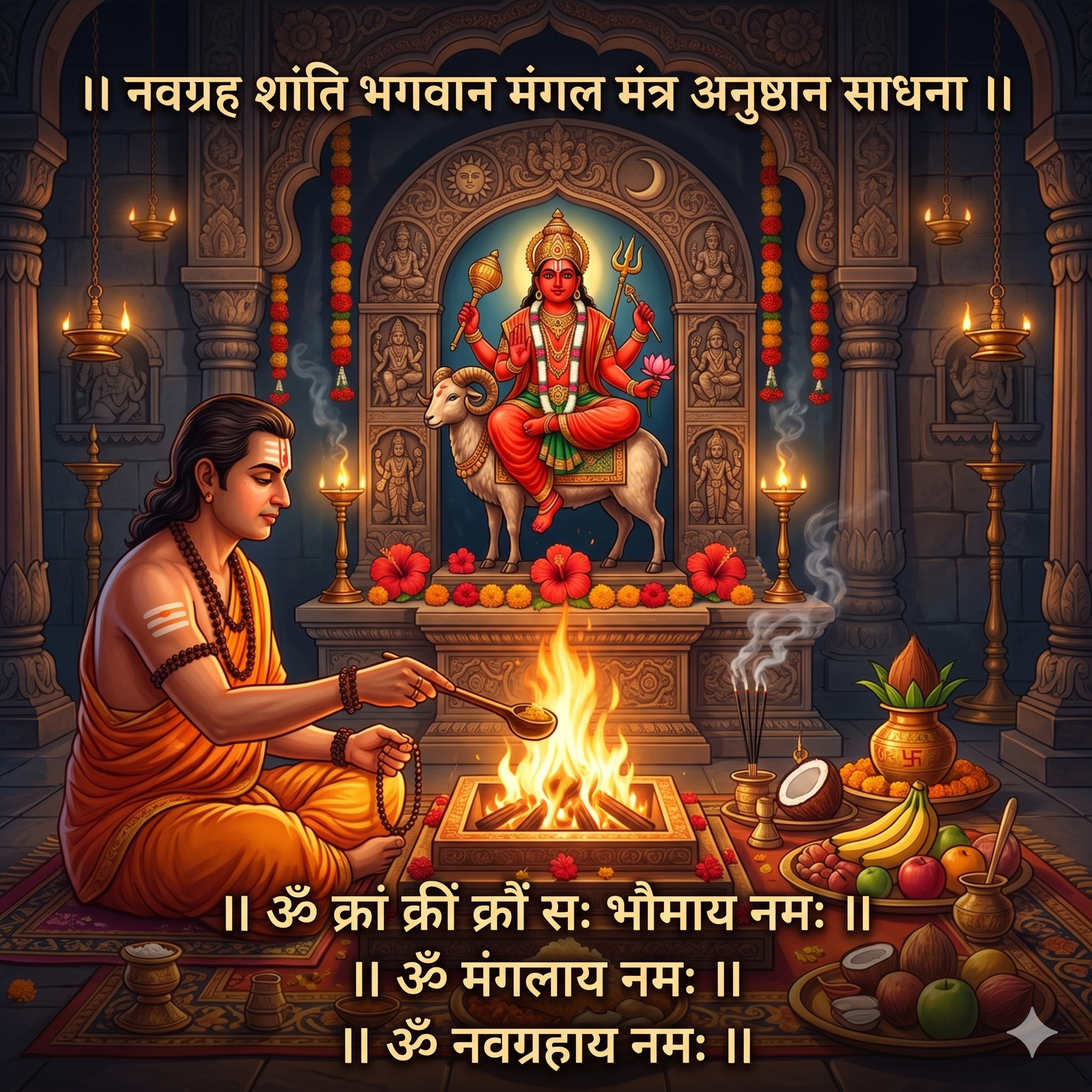 नवग्रह शांति भगवान मंगल मंत्र अनुष्ठान साधना(Navgraha Shanti Lord Mangal Mantra Ritual Sadhana)