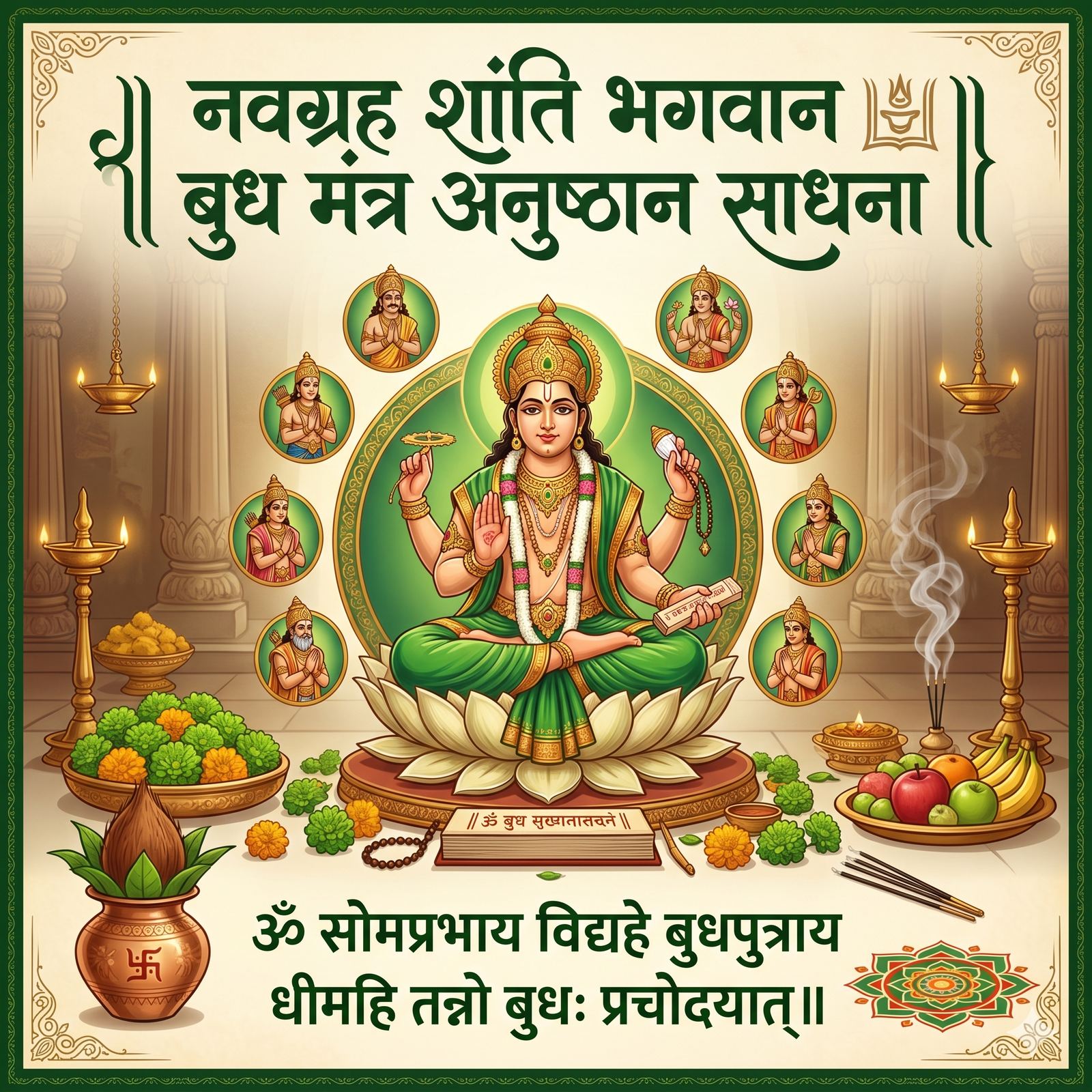 नवग्रह शांति भगवान बुध मंत्र अनुष्ठान साधना(Navgraha Shanti Lord Mercury Mantra Ritual Sadhana)