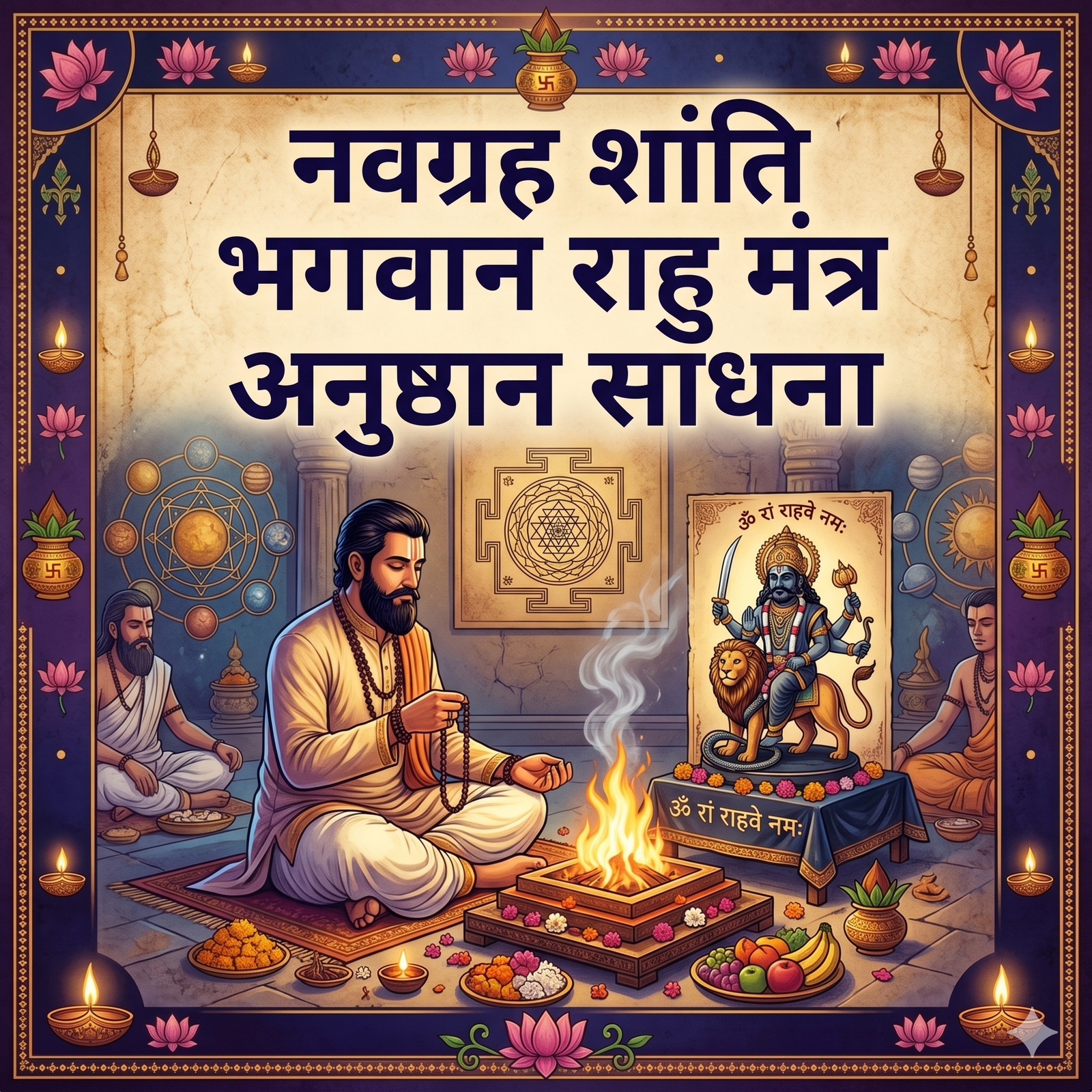 नवग्रह शांति भगवान राहु मंत्र अनुष्ठान साधना(Navgraha Shanti Lord Rahu Mantra Ritual Sadhana)