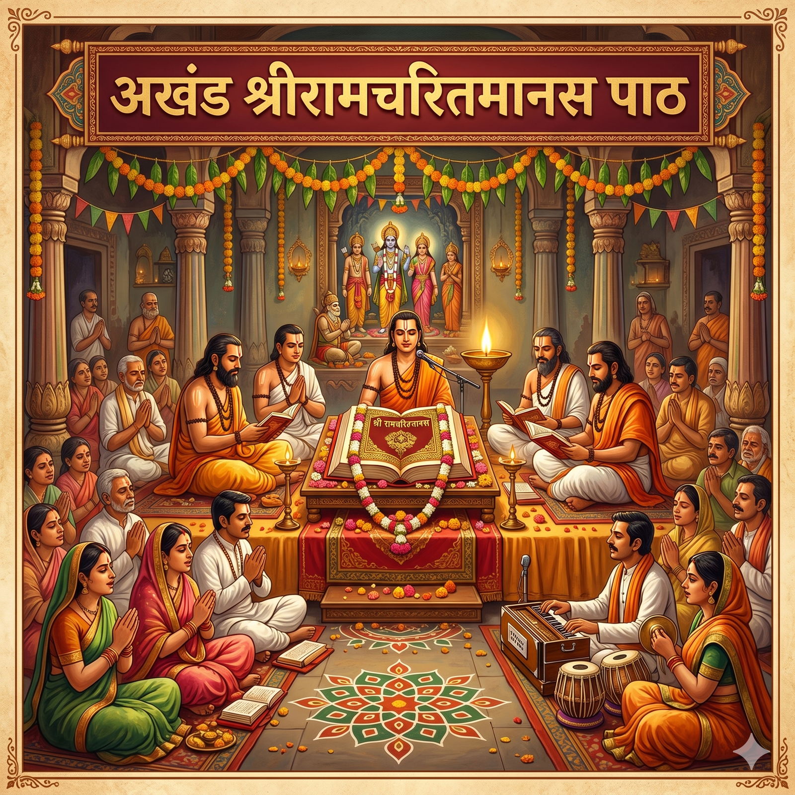 अखंड श्रीरामचरितमानस पाठ(Uninterrupted Shri Ramcharitmanas recitation)